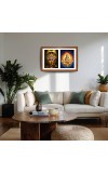 Lord vishnu and agni Photo Frame - 15x19Inches - Spiritual Artwork for Home Decor, Puja Room and Office Decoration