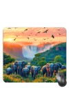 Customized Beautiful Elephnat Picture Sublimation Mouse Pad | 8 X 7.5 Inch | Smooth Cloth Surface | Non-Slip Rubber Base | Personalized Mousepad for Laptop & Desktop (F17317)