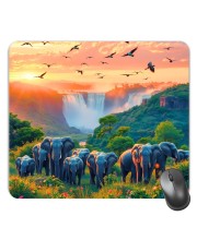 Customized Beautiful Elephnat Picture Sublimation Mouse Pad | 8 X 7.5 Inch | Smooth Cloth Surface | Non-Slip Rubber Base | Personalized Mousepad for Laptop & Desktop (F17317)