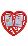 HiTechMart Romantic Red Heart-Shaped Double Photo Frame – Love-Themed Home Décor, 4x6 Inches (10x15cm) – Perfect for Couples, Weddings, Anniversaries & Valentine’s Day Gift