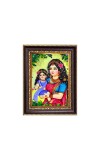 Bal Gopal with Yashoda Maiya Digital Print Photo 6.7x8.7 inches - Vibrant Religious Wall Art for Home, Office and Temple Decor.