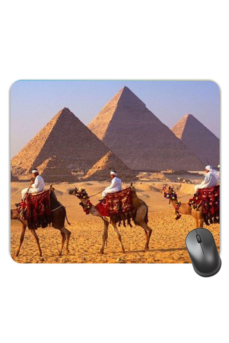 Customized Beautiful Camels Picture Sublimation Mouse Pad | 8 X 7.5 Inch | Smooth Cloth Surface | Non-Slip Rubber Base | Personalized Mousepad for Laptop & Desktop (F17419)