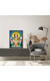 Vishnu Laminated Photo (13x15 Inches Without glass) Divine Blessings for Table and Walls,Home & Office and Temple Decoration
