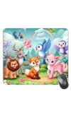 Customized Cute Cartoon Animals Picture Sublimation Mouse Pad | 8 X 7.5 Inch | Smooth Cloth Surface | Non-Slip Rubber Base | Personalized Mousepad for Laptop & Desktop (F17410)
