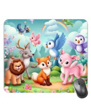 Customized Cute Cartoon Animals Picture Sublimation Mouse Pad | 8 X 7.5 Inch | Smooth Cloth Surface | Non-Slip Rubber Base | Personalized Mousepad for Laptop & Desktop (F17410)
