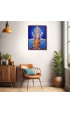Vishnu Laminated Photo - 5x7 Inches, Divine Blessings for Home & Office and Temple Decoration