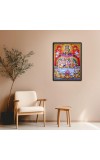 Kubera Lakshmi Laminated Photo - 5x7 Inches, Divine Blessings for Home & Office and Temple Decoration