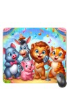Customized Cute Cartoon Animals Picture Sublimation Mouse Pad | 8 X 7.5 Inch | Smooth Cloth Surface | Non-Slip Rubber Base | Personalized Mousepad for Laptop & Desktop (F17412)