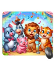 Customized Cute Cartoon Animals Picture Sublimation Mouse Pad | 8 X 7.5 Inch | Smooth Cloth Surface | Non-Slip Rubber Base | Personalized Mousepad for Laptop & Desktop (F17412)