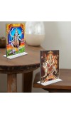 Debi Kali & Debi Durga Acrylic T-Style Photo Stand - 7x9 Inches, Compact and Stylish Spiritual Display, easily change 2 photos (Pack of 1)