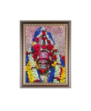 Maa Tara Photo Frame - 10x14 Inches, Brown Wooden Frame for Home, Office & Temple Decoration