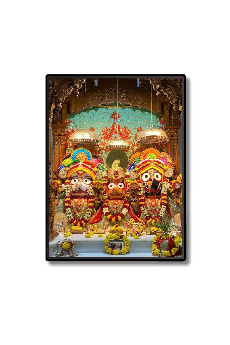Sri Jagannath Laminated Photo - 9x11 Inches, Divine Blessings for Home & Office and Temple Decoration