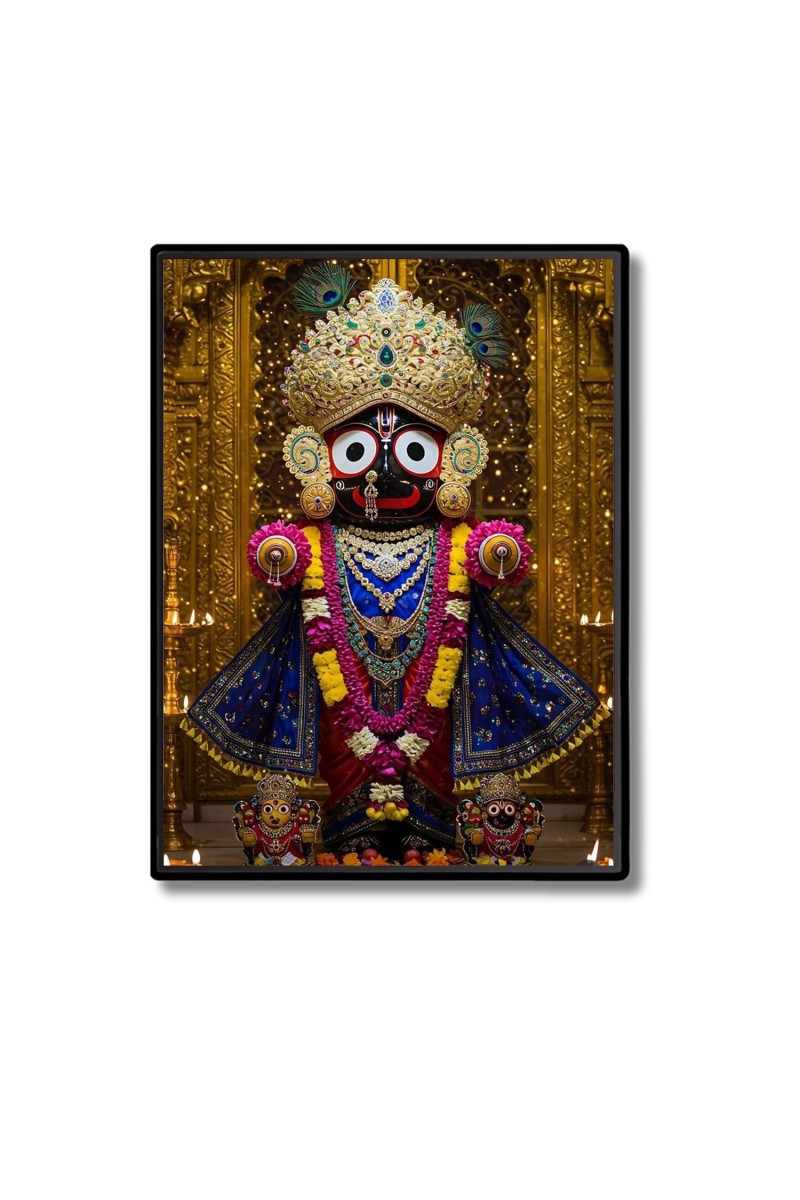 Jagannath Laminated Photo - 11x13 Inches, Divine Blessings for Home & Office and Temple Decoration