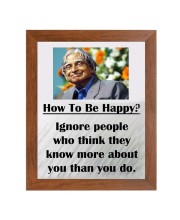 A P J Abdul Kalam & Famous Quote Brown Frame, 10x14InchesInspirational Wall Art for Office, Home DecorIdeal Spiritual Gift