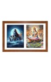 Lord shiva and ganga devi Photo Frame - 17x21Inches - Spiritual Artwork for Home Decor, Puja Room and Office Decoration