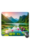 Customized Beautiful Lake Picture Sublimation Mouse Pad | 8 X 7.5 Inch | Smooth Cloth Surface | Non-Slip Rubber Base | Personalized Mousepad for Laptop & Desktop (F17087)