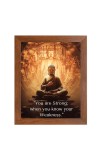 Buddha & Famous Quote Brown Frame, 10x14InchesInspirational Wall Art for Office, Home DecorIdeal Spiritual Gift