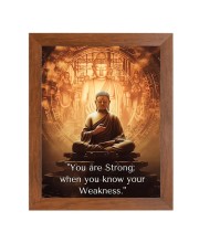 Buddha & Famous Quote Brown Frame, 10x14InchesInspirational Wall Art for Office, Home DecorIdeal Spiritual Gift