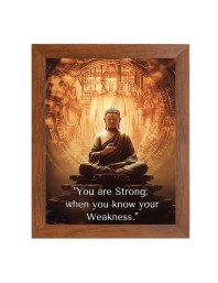 Buddha & Famous Quote Brown Frame, 10x14InchesInspirational Wall Art for Office, Home DecorIdeal Spiritual Gift
