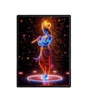 Krishna Laminated Photo - 5x7 Inches, Divine Blessings for Home & Office and Temple Decoration