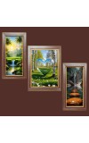 3-Pack The World in a Single Frame Photo Frames - 2 Pieces 6x13 Inch & 1 Piece 10x13 Inch - Rustic Wall Art for Home & Office Decor - Botanical Wall Hanging for Living Room, Bedroom, or Workspac