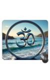 Customized Om Symbol Picture Sublimation Mouse Pad | 8 X 7.5 Inch | Smooth Cloth Surface | Non-Slip Rubber Base | Personalized Mousepad for Laptop & Desktop (F17034)