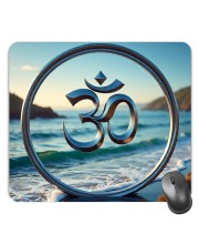Customized Om Symbol Picture Sublimation Mouse Pad | 8 X 7.5 Inch | Smooth Cloth Surface | Non-Slip Rubber Base | Personalized Mousepad for Laptop & Desktop (F17034)