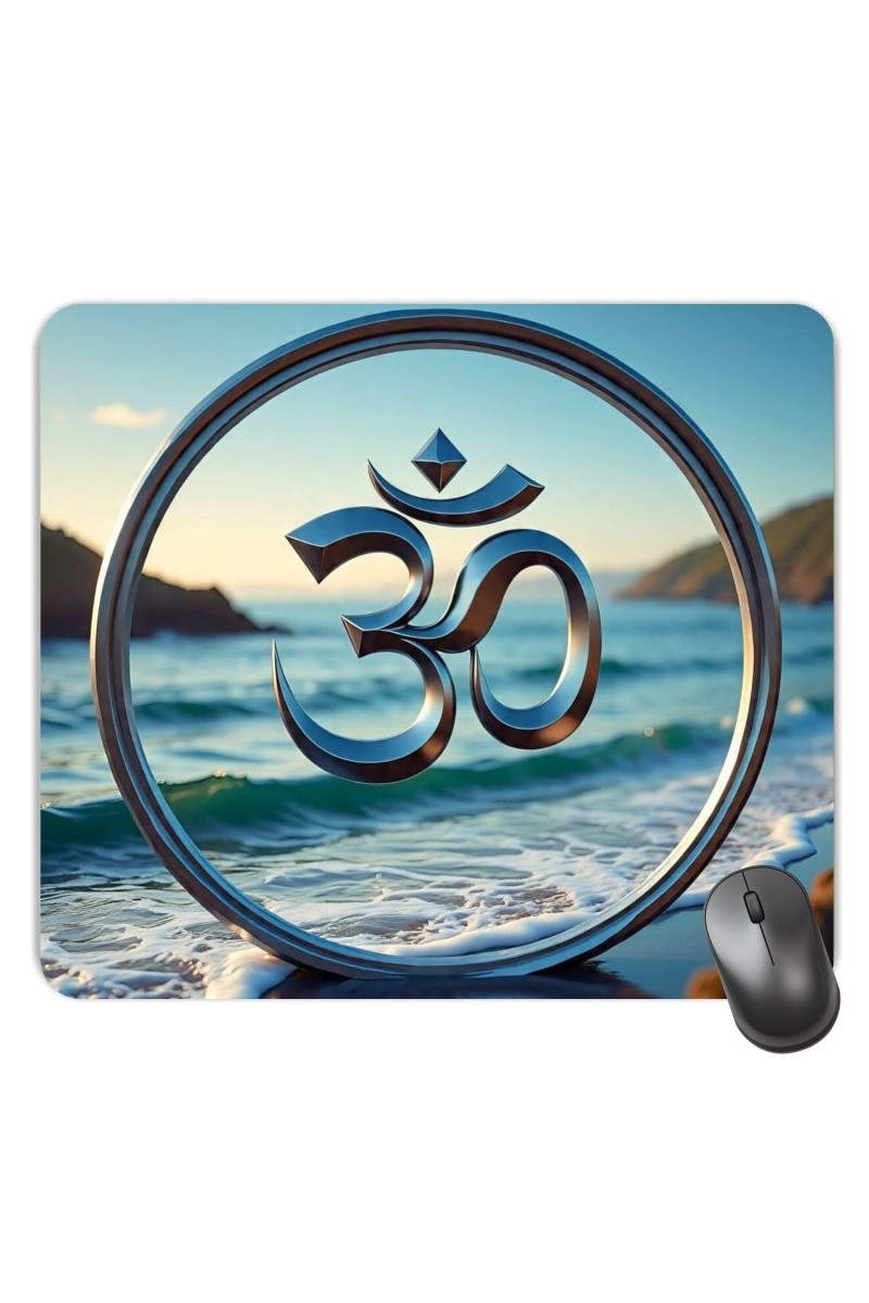Customized Om Symbol Picture Sublimation Mouse Pad | 8 X 7.5 Inch | Smooth Cloth Surface | Non-Slip Rubber Base | Personalized Mousepad for Laptop & Desktop (F17034)