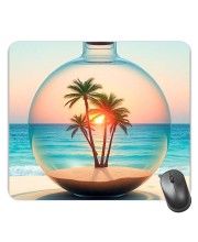 Customized Beautiful Sea Picture Sublimation Mouse Pad | 8 X 7.5 Inch | Smooth Cloth Surface | Non-Slip Rubber Base | Personalized Mousepad for Laptop & Desktop (F17309)