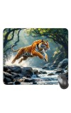 Customized Wild Tiger Picture Sublimation Mouse Pad | 8 X 7.5 Inch | Smooth Cloth Surface | Non-Slip Rubber Base | Personalized Mousepad for Laptop & Desktop (F17105)