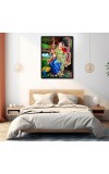 Radha Laminated Photo (7x9 Inches Without glass) Divine Blessings for Table and Walls,Home & Office and Temple Decoration