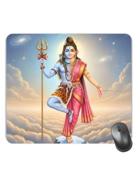 Customized Arthanareeshwari Picture Sublimation Mouse Pad | 8 X 7.5 Inch | Smooth Cloth Surface | Non-Slip Rubber Base | Personalized Mousepad for Laptop & Desktop (F17126)