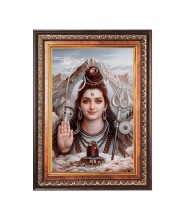 Lord Shiva Color Photo 8x12 Inch - Vibrant Religious Wall Art for Home or Office Decor.