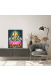 Lakshmi Laminated Photo - 5x7 Inches, Divine Blessings for Home & Office and Temple Decoration