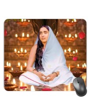 Customized Sarada Devi Picture Sublimation Mouse Pad | 8 X 7.5 Inch | Smooth Cloth Surface | Non-Slip Rubber Base | Personalized Mousepad for Laptop & Desktop (F17077)