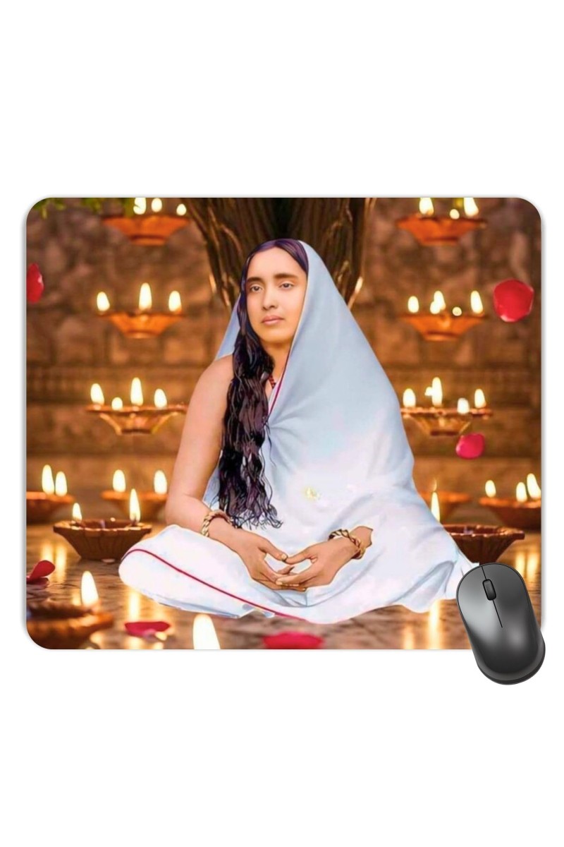 Customized Sarada Devi Picture Sublimation Mouse Pad | 8 X 7.5 Inch | Smooth Cloth Surface | Non-Slip Rubber Base | Personalized Mousepad for Laptop & Desktop (F17077)