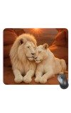 Customized White Lions Picture Sublimation Mouse Pad | 8 X 7.5 Inch | Smooth Cloth Surface | Non-Slip Rubber Base | Personalized Mousepad for Laptop & Desktop (F17232)