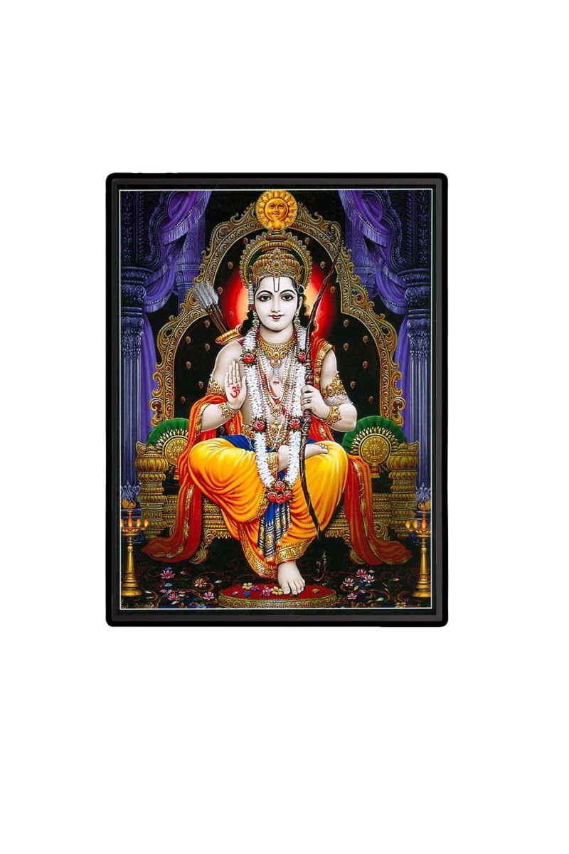 Ram Laminated Photo - 5x7 Inches, Divine Blessings for Home & Office and Temple Decoration