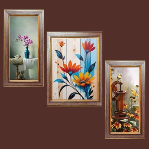 3-Pack Beautiful flower paintings Photo Frames - 2 Pieces 8x15 Inch & 1 Piece 12x15 Inch - Rustic Wall Art for Home & Office Decor - Botanical Wall Hanging for Living Room, Bedroom, or Workspace 3-Pack Beautiful flower paintings Photo Frames - 2 Pieces 8x15 Inch & 1 Piece 12x15 Inch - Rustic Wall Art for Home & Office Decor - Botanical Wall Hanging for Living Room, Bedroom, or Workspace