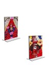 Car Desk/Table Top Tara Maa Acrylic T-Style Photo Stand - 2.5x3.5 Inches, Compact and Stylish Spiritual Display, easily change 2 photos (Pack of 1)