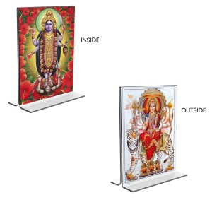 Debi Kali & Debi Durga Acrylic T-Style Photo Stand - 5x7 Inches, Compact and Stylish Spiritual Display, easily change 2 photos (Pack of 1) Debi Kali & Debi Durga Acrylic T-Style Photo Stand - 5x7 Inches, Compact and Stylish Spiritual Display, easily change 2 photos (Pack of 1)