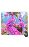 Customized Beautiful Peacocks Picture Sublimation Mouse Pad | 8 X 7.5 Inch | Smooth Cloth Surface | Non-Slip Rubber Base | Personalized Mousepad for Laptop & Desktop (F17298)
