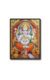 Ganesh Laminated Photo - 5x7 Inches, Divine Blessings for Home & Office and Temple Decoration