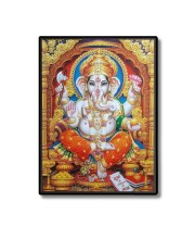 Ganesh Laminated Photo - 5x7 Inches, Divine Blessings for Home & Office and Temple Decoration