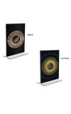 Islamic Allah Acrylic T-Style Photo Stand, Compact and Stylish Spiritual Display, easily change 2 photos (Pack of 1)