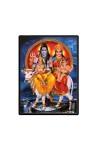 Shiva Family Laminated Photo - 5x7 Inches, Divine Blessings for Home & Office and Temple Decoration