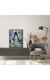 Lord Shiva Laminated Photo (7x9 Inches Without glass) Divine Blessings for Table and Walls,Home & Office and Temple Decoration