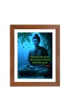 Buddha & Famous Quote Brown Frame, 12x16InchesInspirational Wall Art for Office, Home DecorIdeal Spiritual Gift