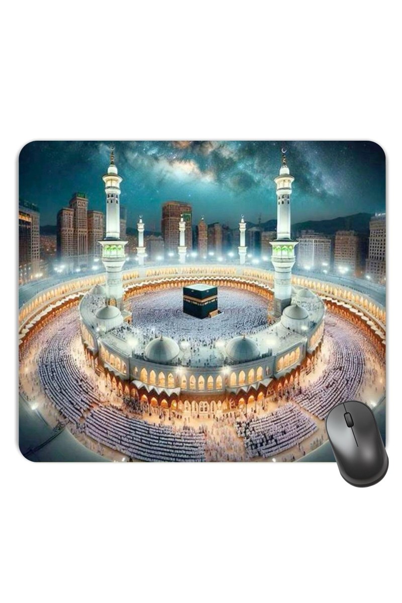 Customized Masjid Picture Sublimation Mouse Pad | 8 X 7.5 Inch | Smooth Cloth Surface | Non-Slip Rubber Base | Personalized Mousepad for Laptop & Desktop (F17212)