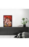 Shiva Family Laminated Photo - 5x7 Inches, Divine Blessings for Home & Office and Temple Decoration
